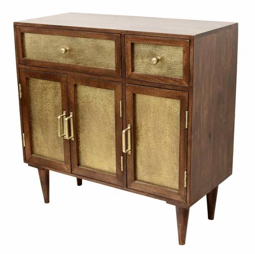 Wooden and copper cabinet