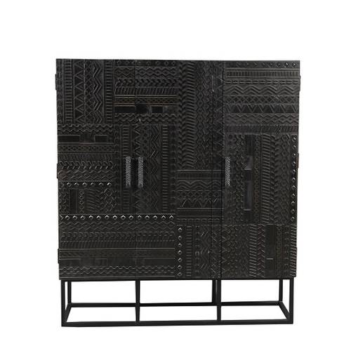 Wooden and iron wardrobe