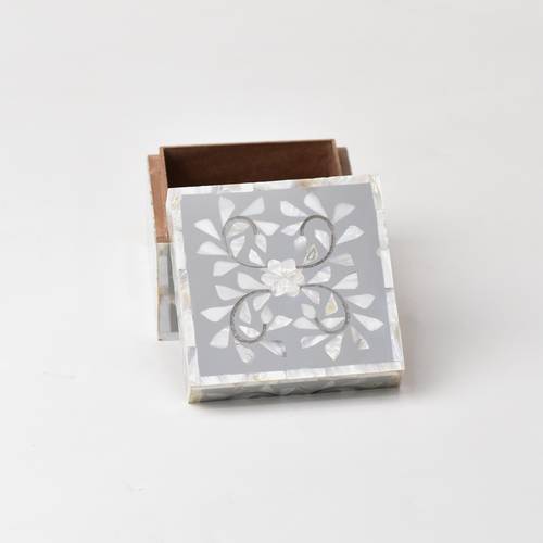 Gray box of mother of pearl