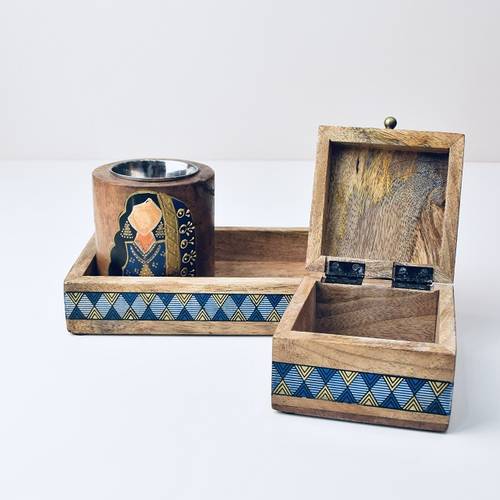 Set bakhoor hand drawing - Blue