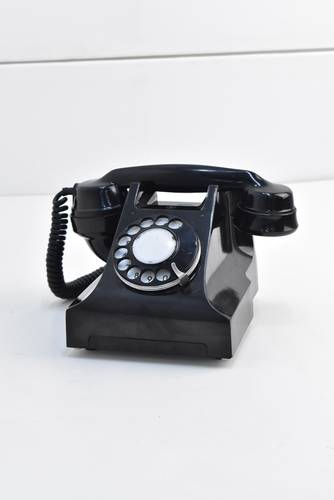 Square Black telephone - Old design