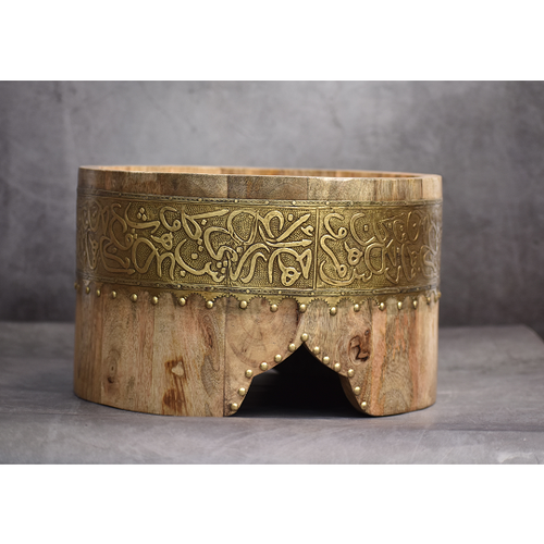 large Wooden Cake Stand with golden frame