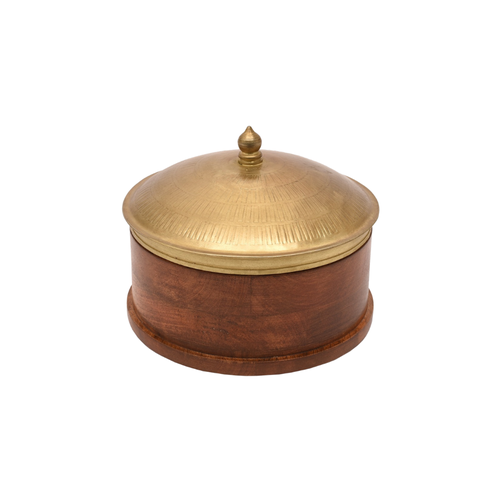 Round Natural Wooden Box 