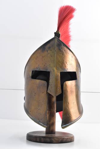 Golden iron helmet