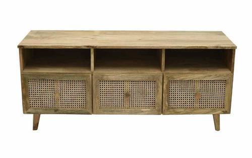 Wooden TV Table With Rattan