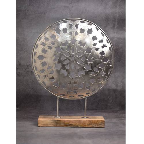 Silver steel candlestick