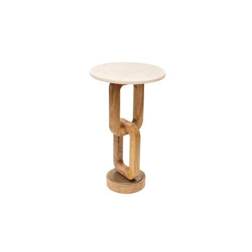  Wood Table with marble