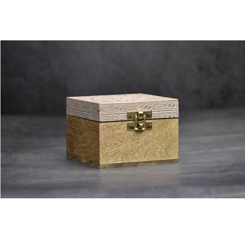 Wooden Box with Light Color Cover