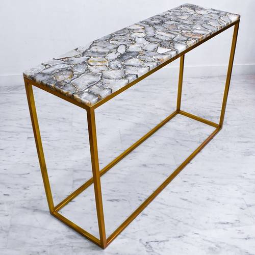 Agate console with Base - Gray