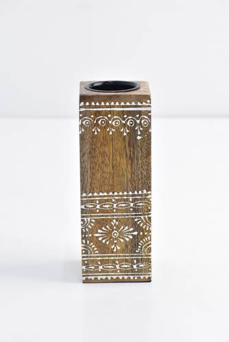 Big hand-painted mubkhar - White