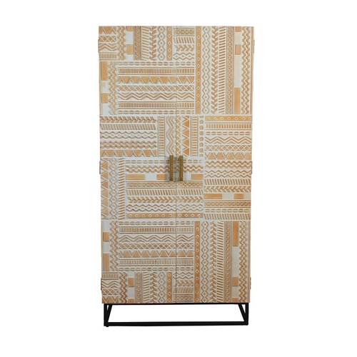 Wooden and iron wardrobe
