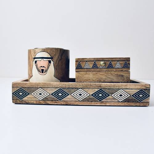 Set bakhoor hand drawing - Dark Blue