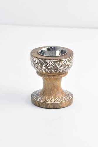 Small hand-painted mubkhar - White