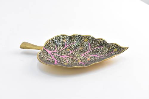 Leaf Shaped Copper Tray