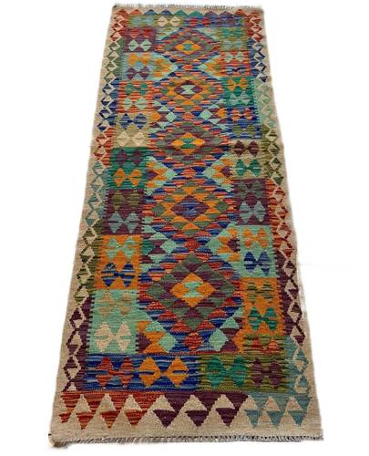 Afghani kilim wool corridor