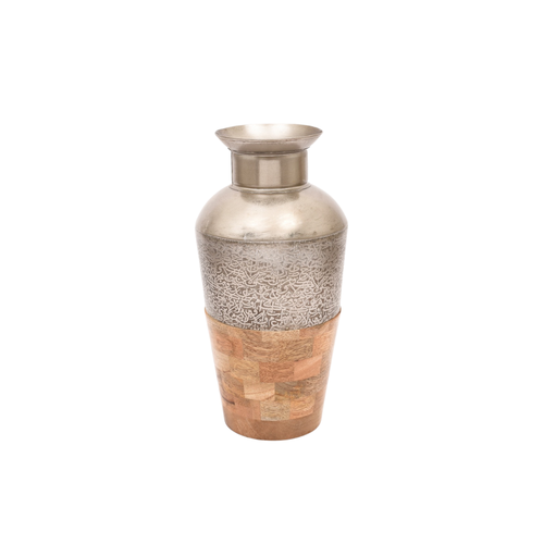 Natural wood vase