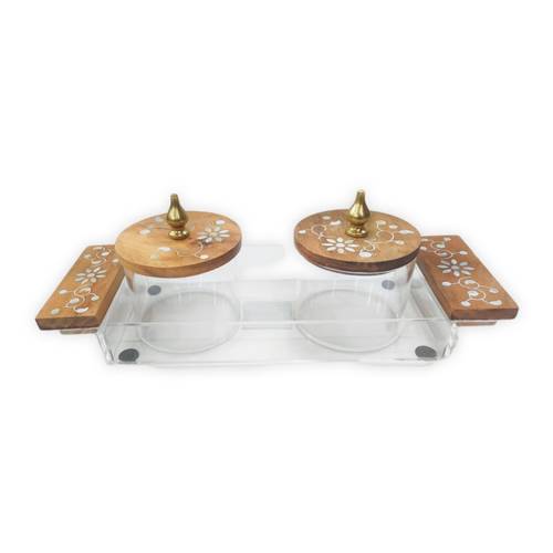 set nut acrylic With 2 Bowl