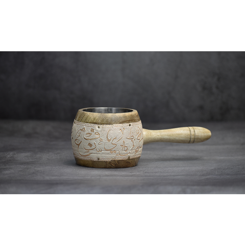 Wooden White Bakhoor with Hand hold