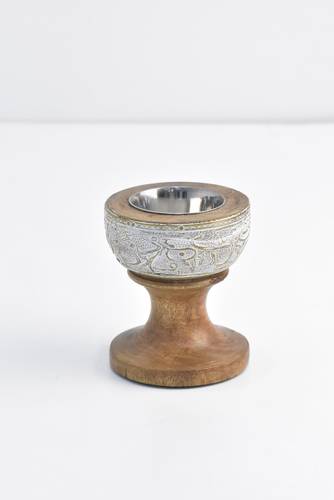 Small hand-painted mubkhar - White