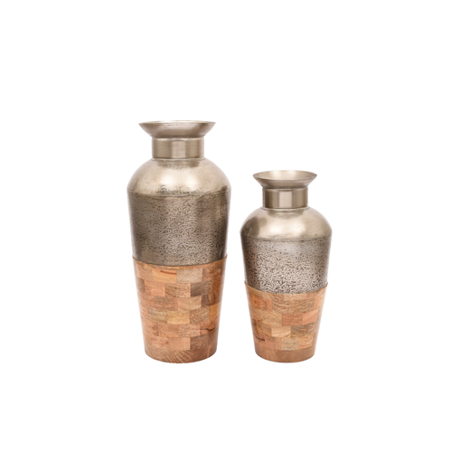 Natural wood vase