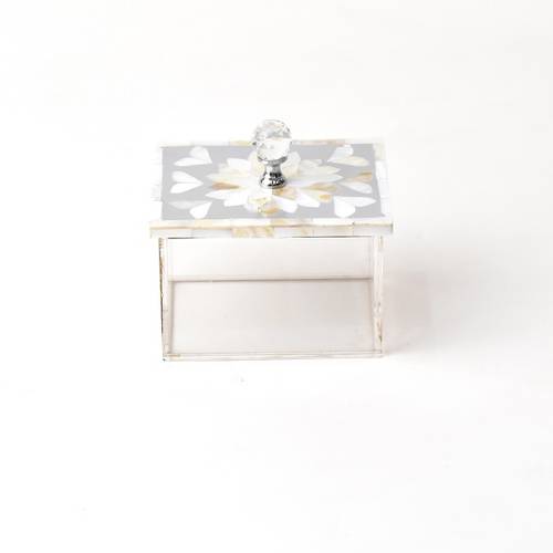 Acrylic Box with mother of pearl - gray 