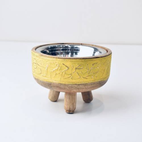 Wooden and copper nut bowl - Big size 