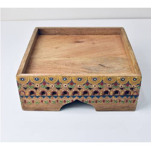 Hand painted wooden cake base