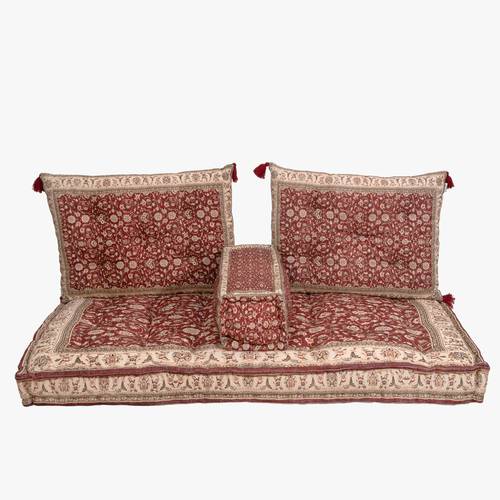  A large floor seat made of natural cotton