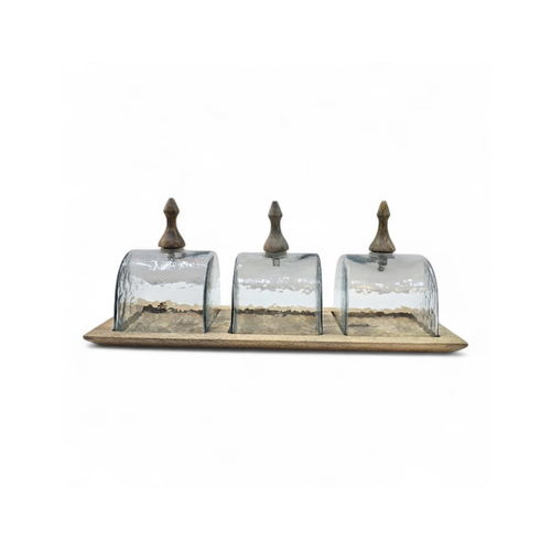 Wooden nuts set with 3 boxes