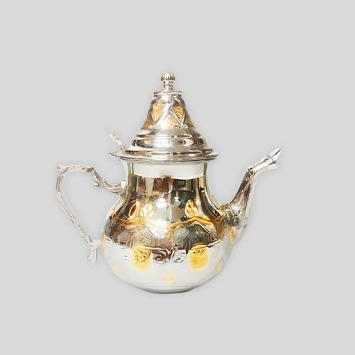 BRASS TEAPOT - Silver- Medium