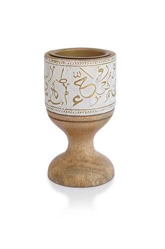  Mango Wood Mubkhar  - white