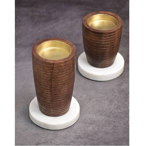 Wooden Bakhoor with Marble Base - Big size