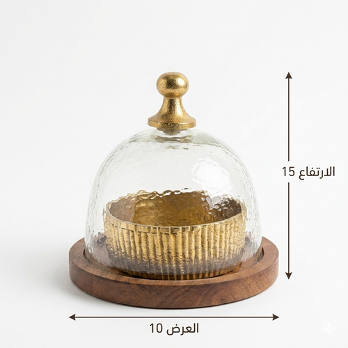 علبة خشب بني دائرية