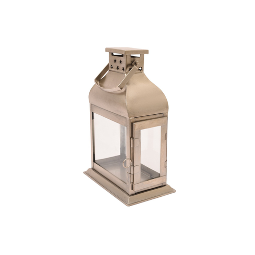 small Lighting lantern of glass and iron 