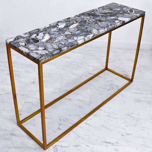 Agate console with Base - Dark Gray