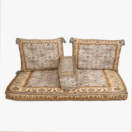  A large floor seat made of natural cotton