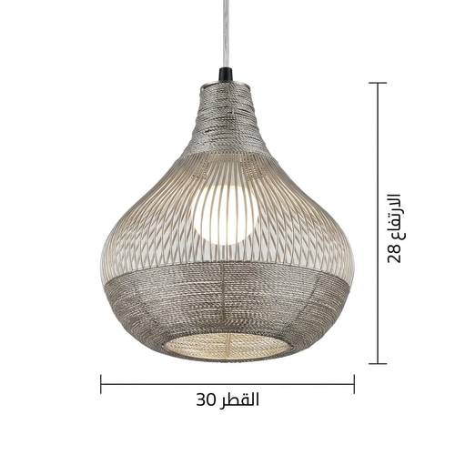  مصباح  تعليق كهربائي رصاصي  -مقاس كبير