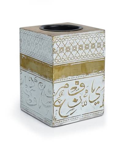  Wood Mubkhar with copper -white
