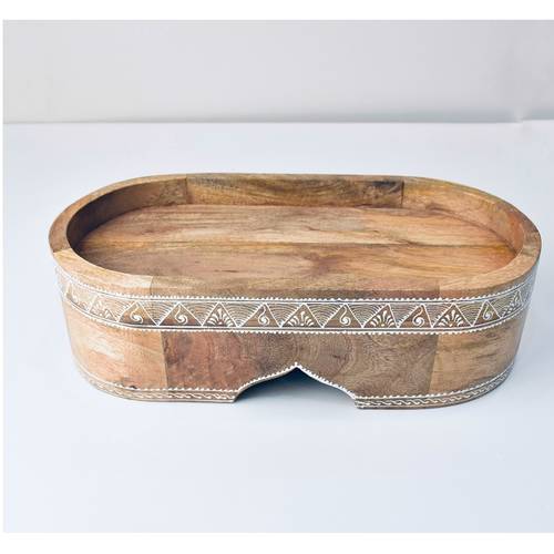 Hand painted wooden cake base