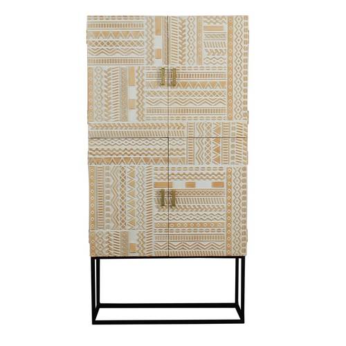 Wooden and iron wardrobe