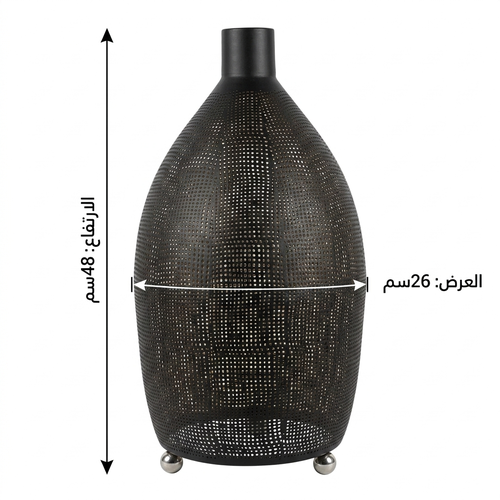 مصباح جانبي كهربائي أسود-مقاس وسط