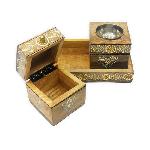 Natural wood burner set - small - different colors