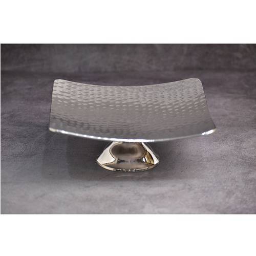 Silver Copper Tray with Stand
