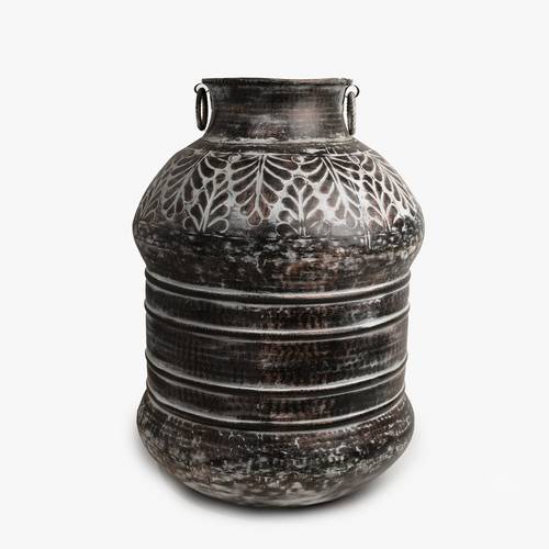 Small Iron Vase - White