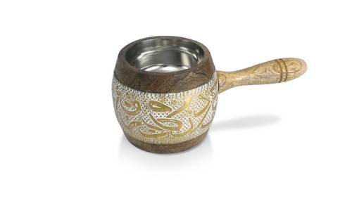  Mango Wood Mubkhar  - white