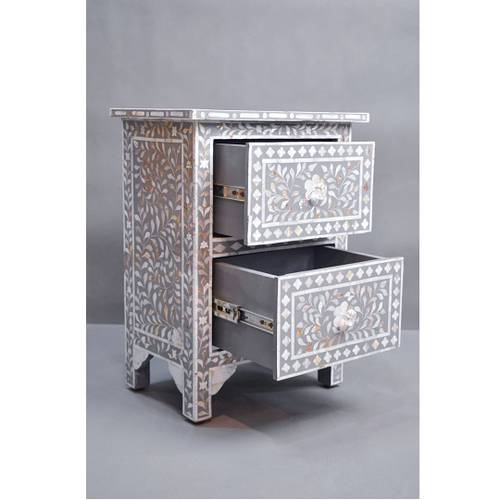 Silver Bed Side of pearl - special decorated
