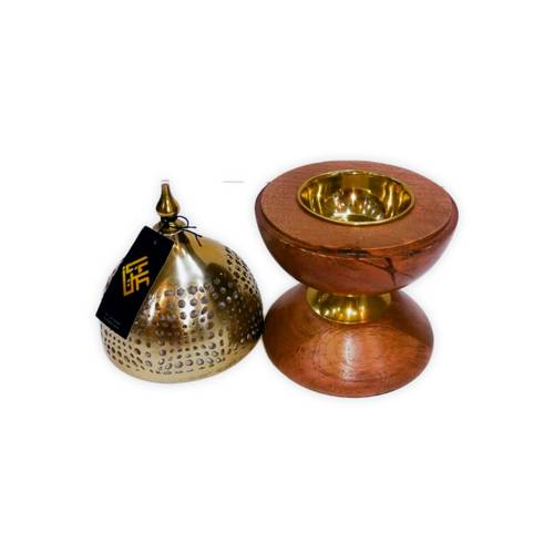  Bakhoor made from Wood and Stainless Steel -Medium