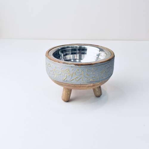 Wooden and copper nut bowl - Big size 