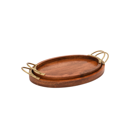  Trays set of natural wood