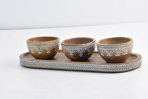 Wooden nuts set - blue